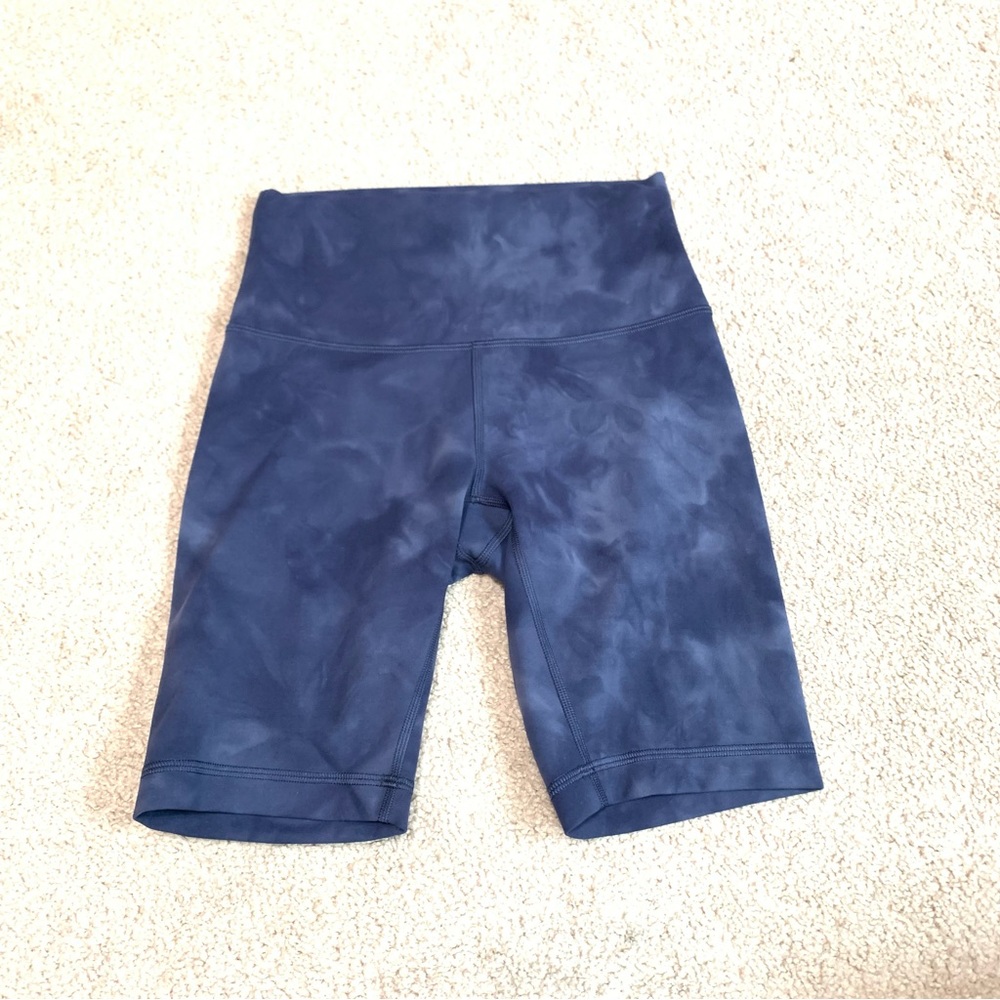 Lululemon Wunder Train High-Rise Short 8" Diamond Dye Naval Blue size 4